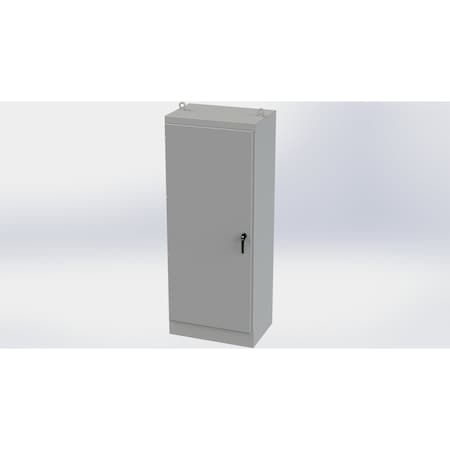 Saginaw Control & Engineering 3 Point Latch with Padlock/Keylock Handle Electrical Enclosures, 90 in H, 24 in D, 36 in W SCE-903624FS